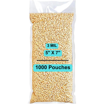 5X7 inches Vacuum Pouches Laminated 3 Mil Poly-Nylon (PN)